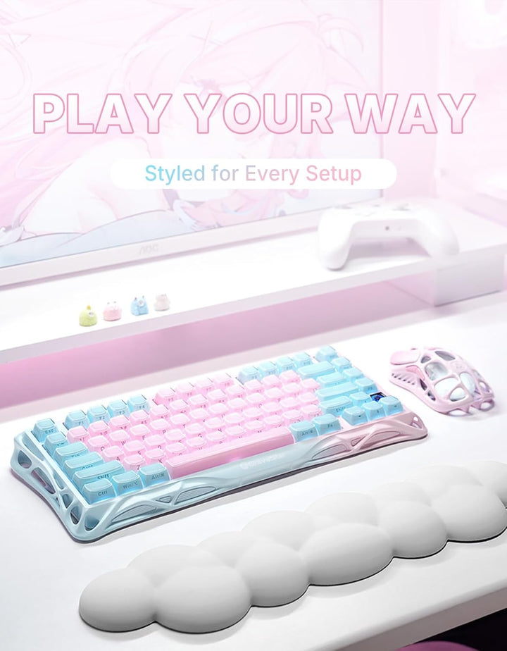 GravaStar Mercury K1 Lite - Teclado para juegos 75%, teclado inalám...