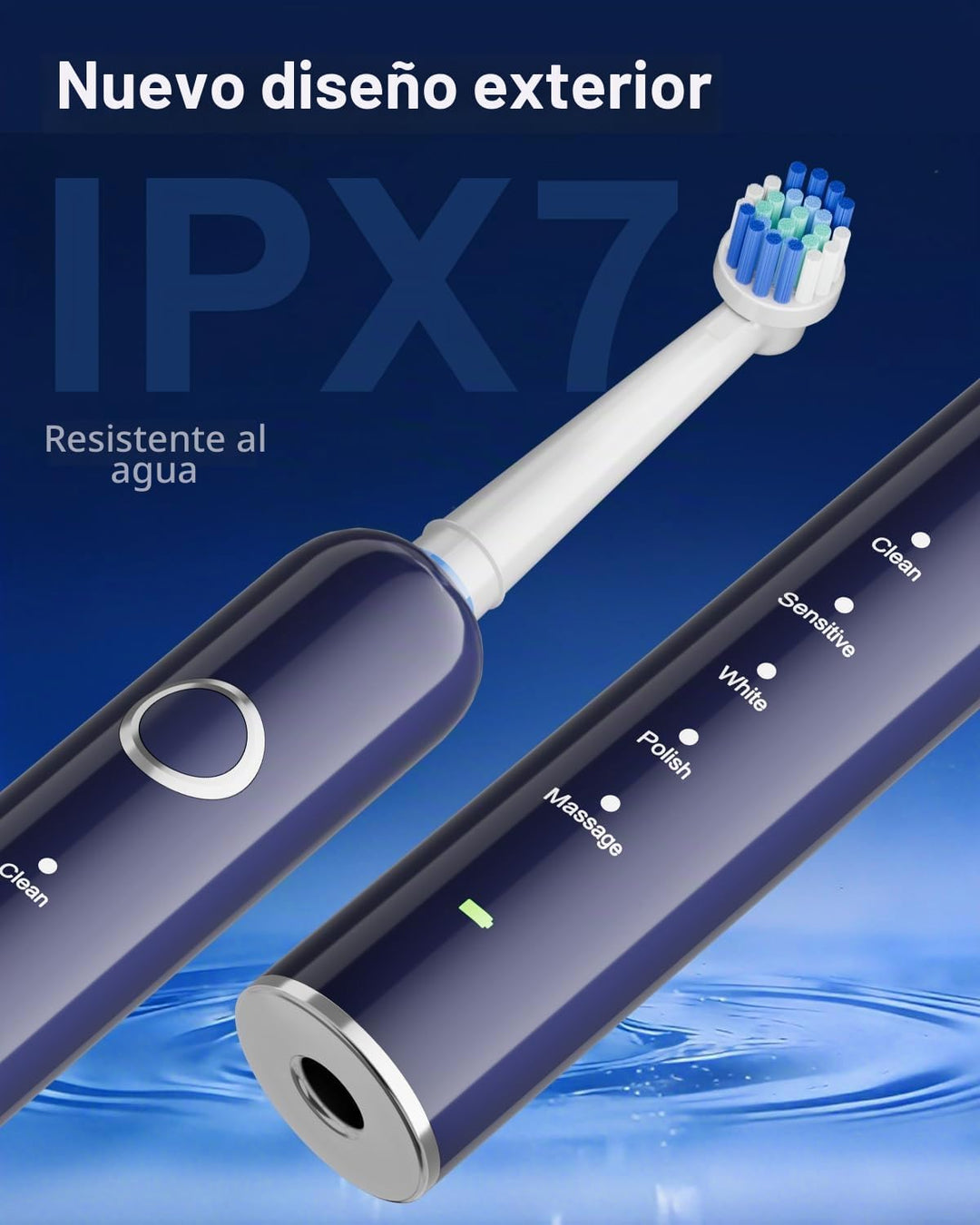 MCUDKIK Cepillo de dientes eléctrico giratorio para adultos, 8 cabe...