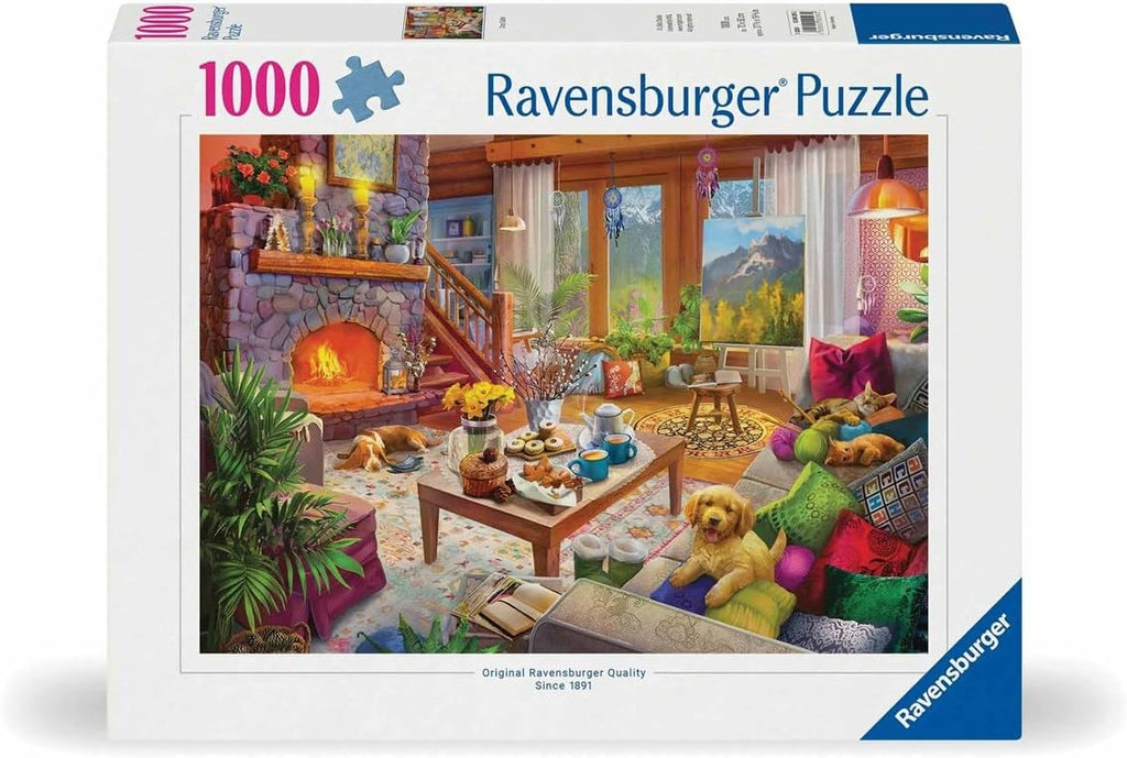 Ravensburger Cozy Cabin Rompecabezas de 1000 Piezas para Adultos - 12000293 - Tooling Artesanal, Fabricado en Alemania, Cada Pieza Encaja Perfectamente