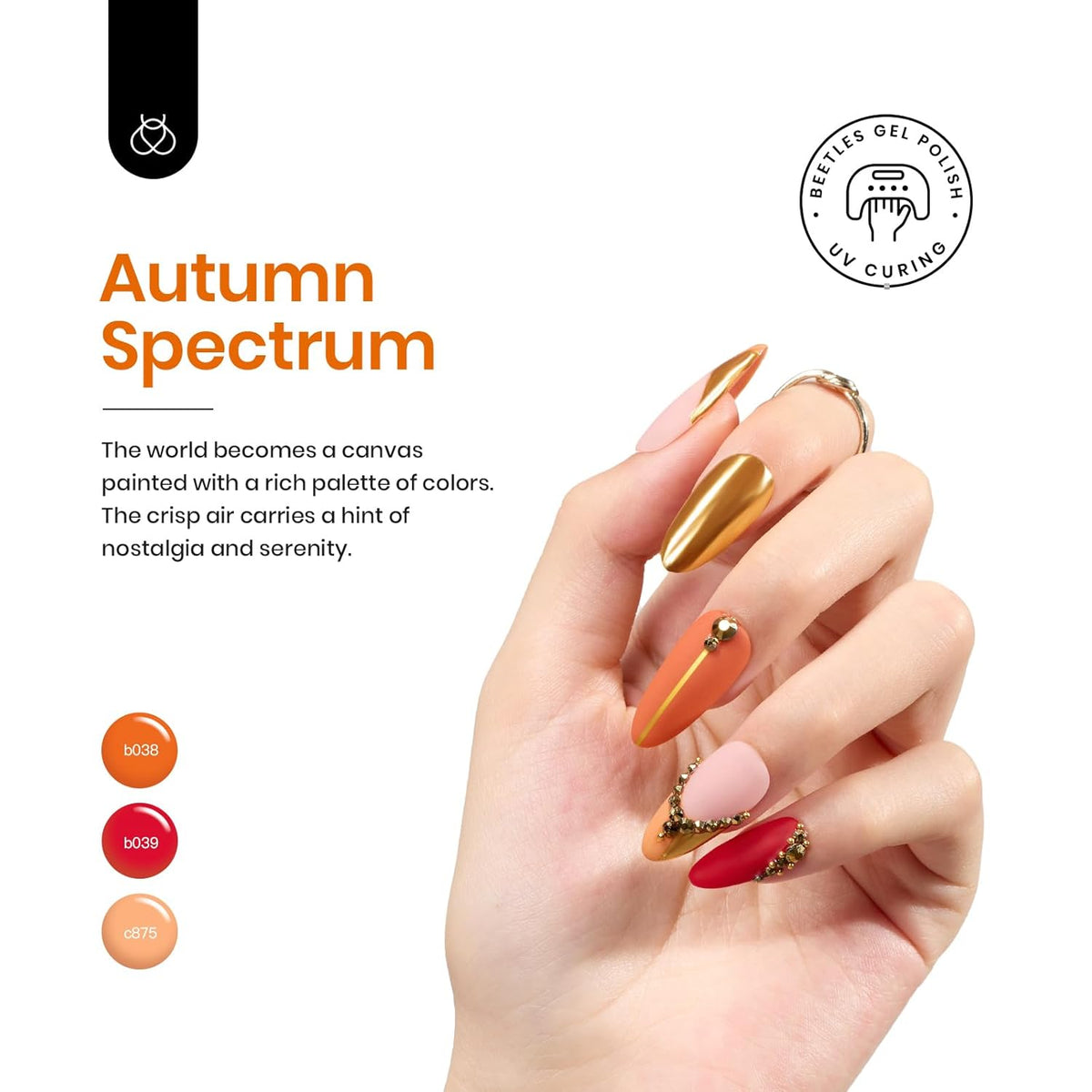 Beetles - Juego de esmaltes de uñas de gel de otoño, 20 colores: na...