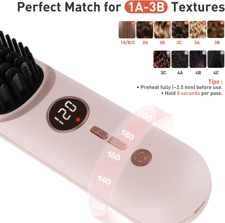 TANSHINE Go Brush Pro 2026 Cepillo alisador de cabello inalámbrico,...