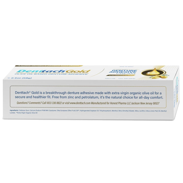 Denttach Gold - Adhesivo para dentaduras postizas, sin petróleo, a...