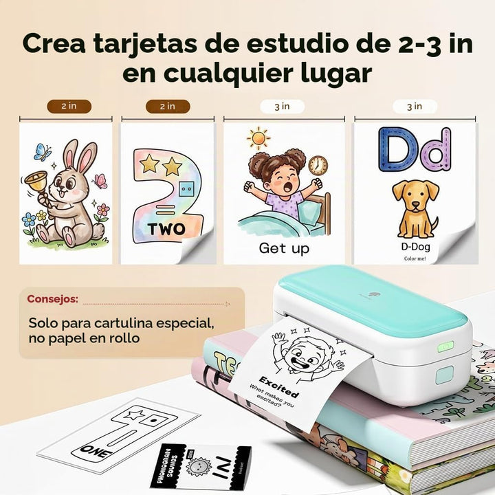 Phomemo M03C - Mini impresora de tarjetas flash, mini impresora de...
