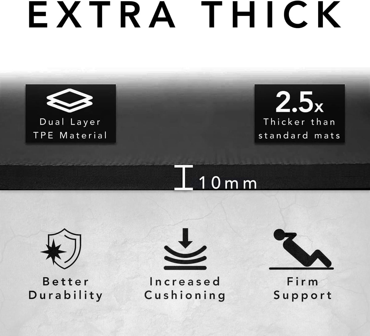 Esterilla de entrenamiento grande – Tapete de ejercicio extra grueso de