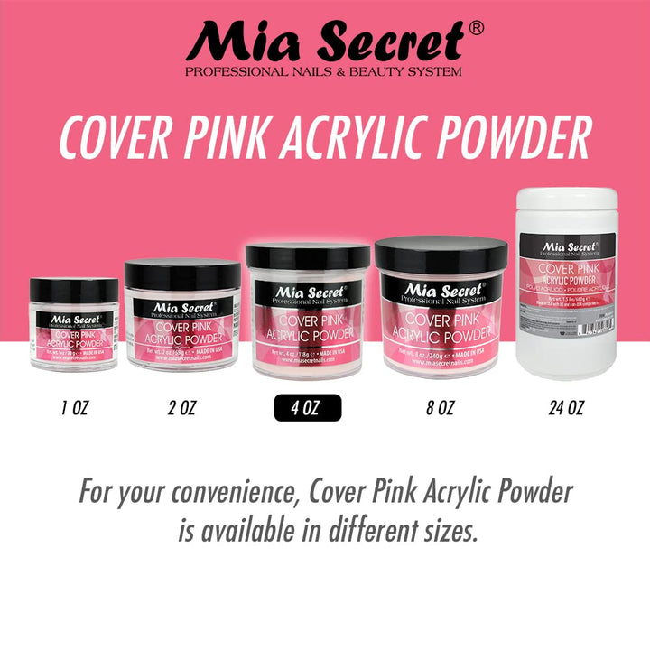 MIA SECRET Uñas 4 Onzas COVER PINK-1 pieza
