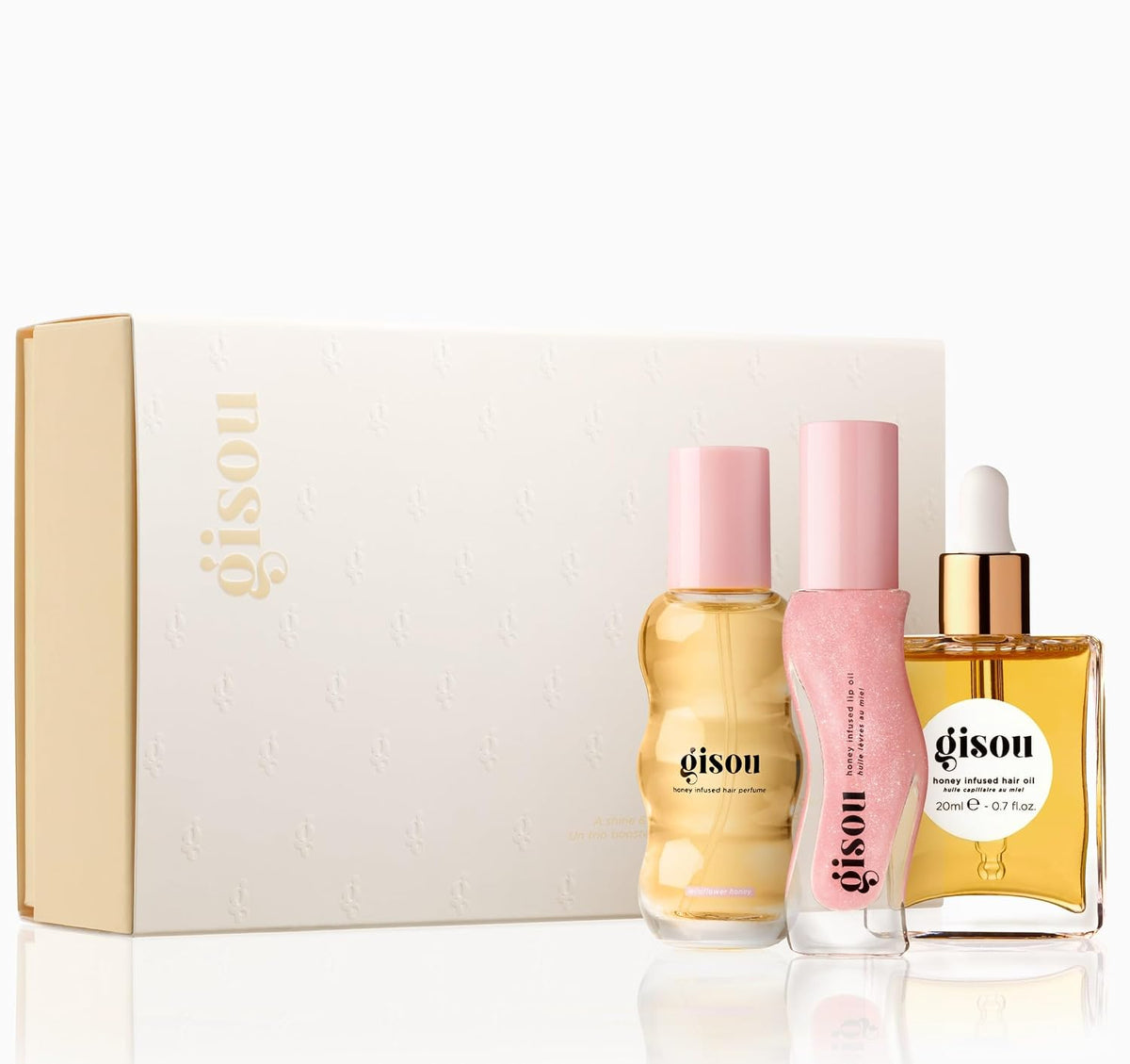 Gisou Honey Gloss On The Go Set de Viaje, Perfume Capilar de Miel d...