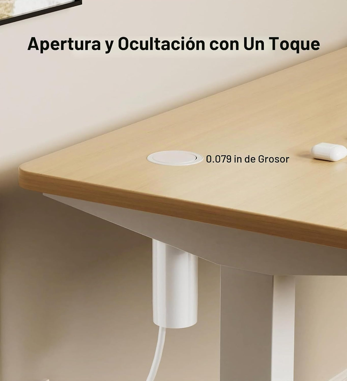 Toma de corriente desplegable de 20 A para encimera, tira de alimentación empotrada con agujero de 2.5 pulgadas, receptáculo resistente a manipulaciones, USB C de 20 W, 4 tomas, ahorro de espacio para cocina, escritorio de oficina, cable de extensión de 1