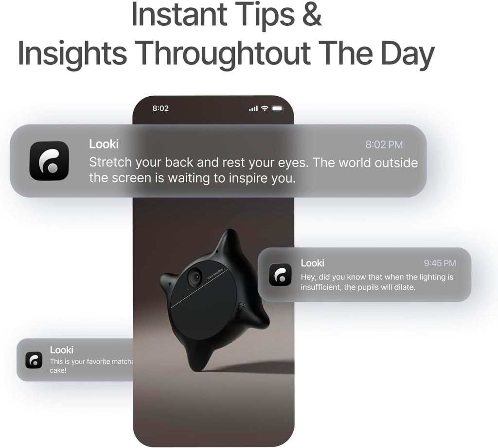 Looki L1 AI Multimodal usable de por vida, dispositivo de registro de vida ligero de acción manos libres de 1.13 oz con video de 1080P, 3 micrófonos, vlogs de IA y cómics, inteligencia proactiva