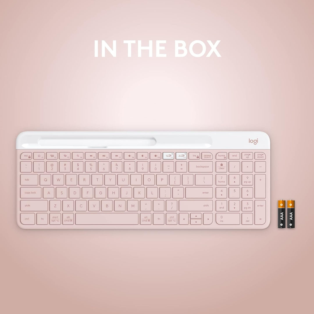 Logitech K585 Teclado Inalámbrico Delgado Multi-Dispositivo, Soport...
