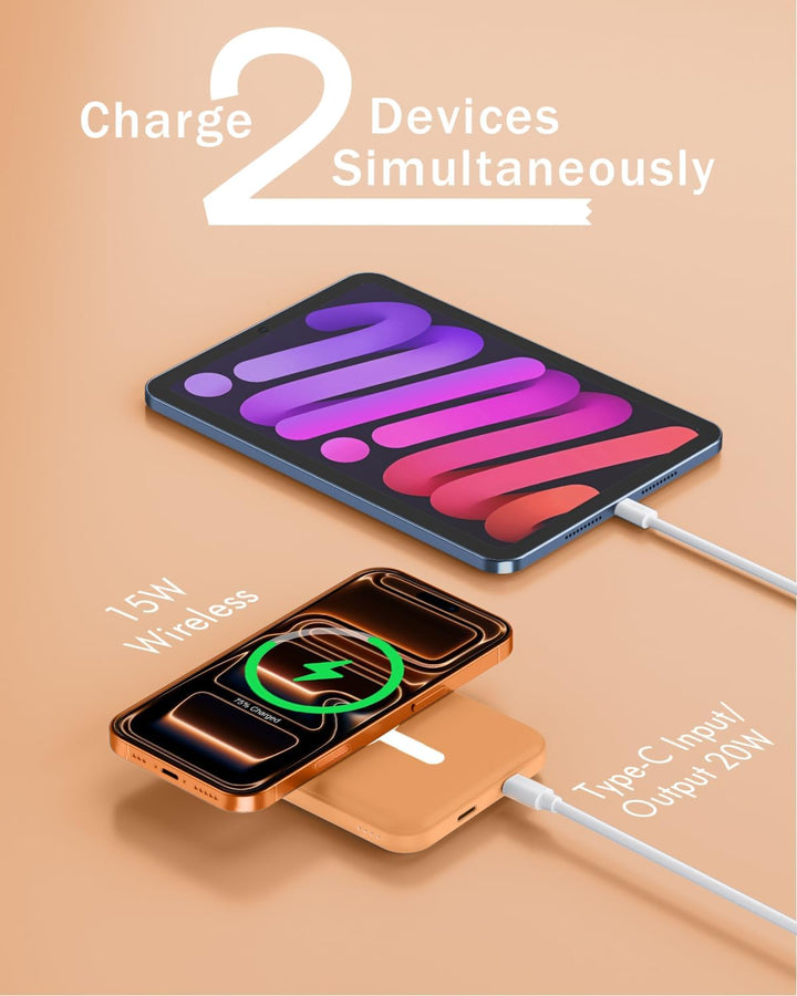 podoru - Paquete de batería magnética de 5000 mAh, banco de energía...