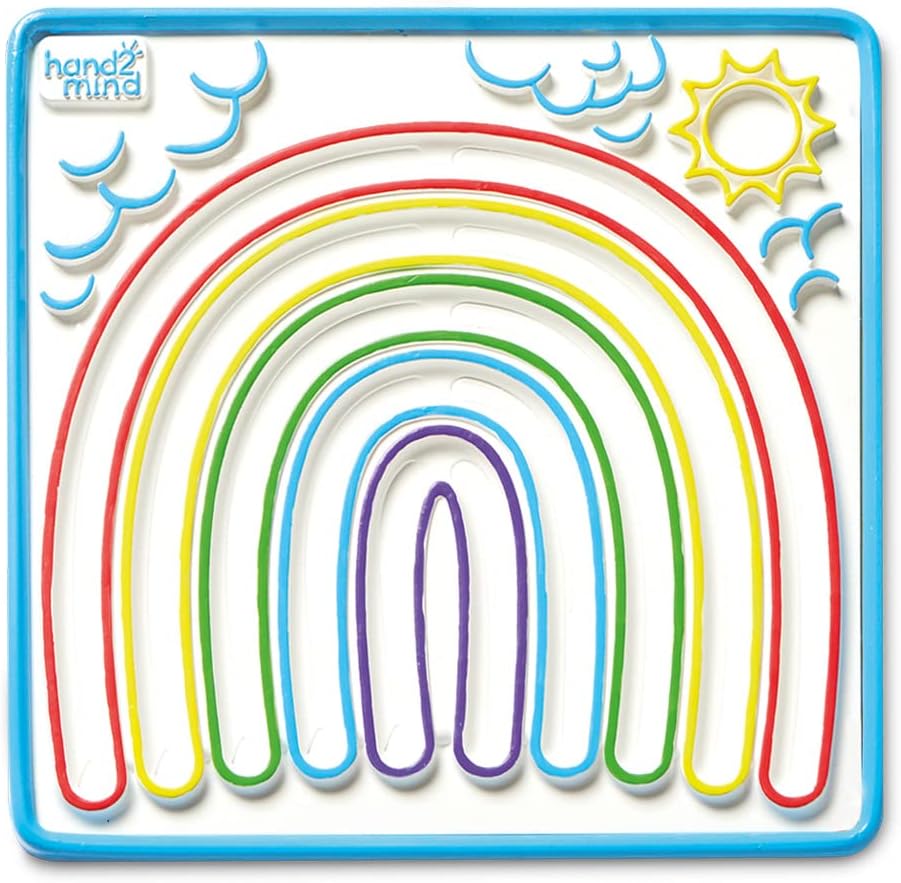 hand2mind Tableros de laberinto consciente, juguetes sensoriales táctiles para niños pequeños, artículos para aliviar la ansiedad, suministros de esquina tranquila, herramientas de regulación