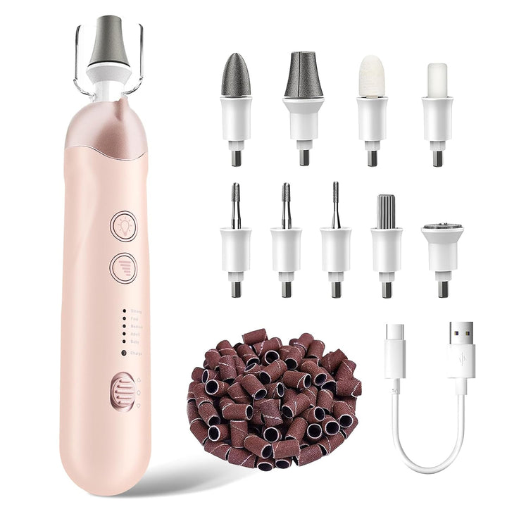 Kit Profesional de Manicura y Pedicura, Juego de Lima Eléctrica Ina...