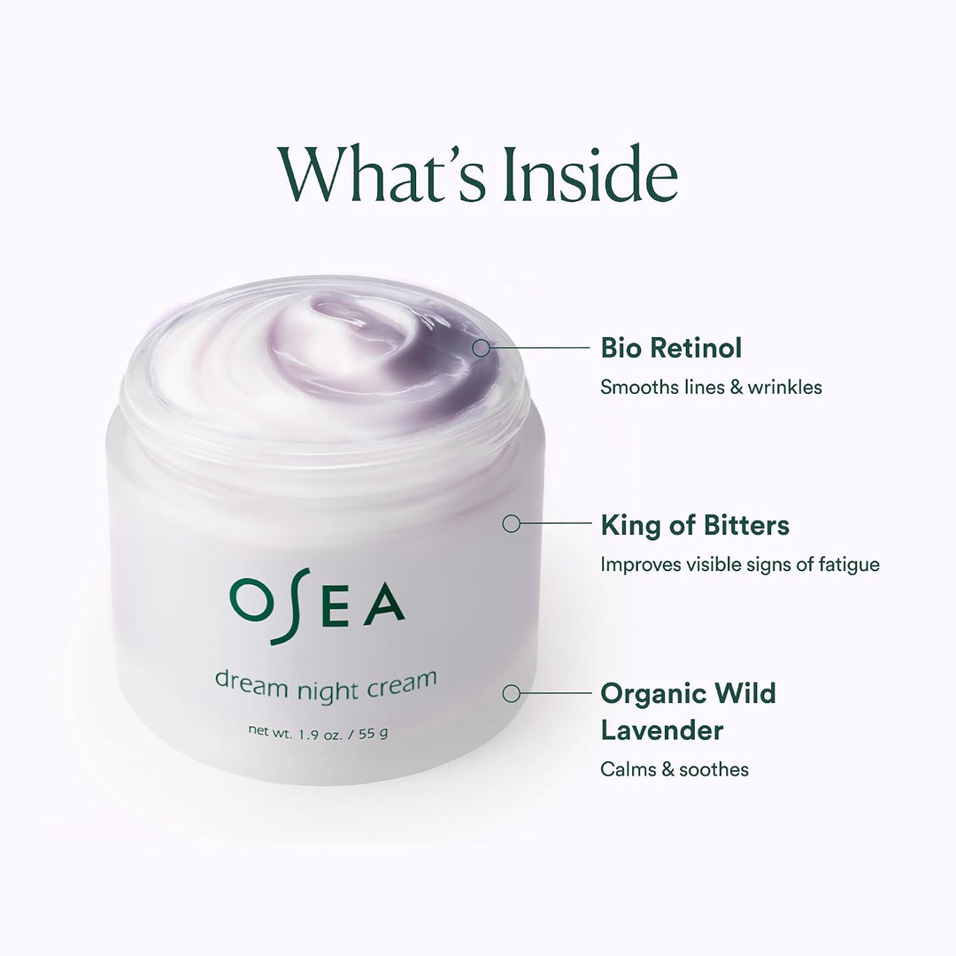 OSEA Dream Crema Nocturna - Crema Facial Hidratante Antiedad con Bi...