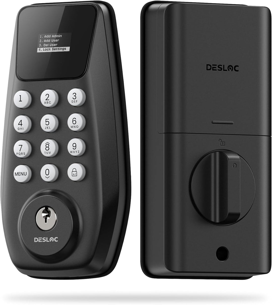 DESLOC Cerradura de puerta de entrada sin llave C100 con pantalla v...