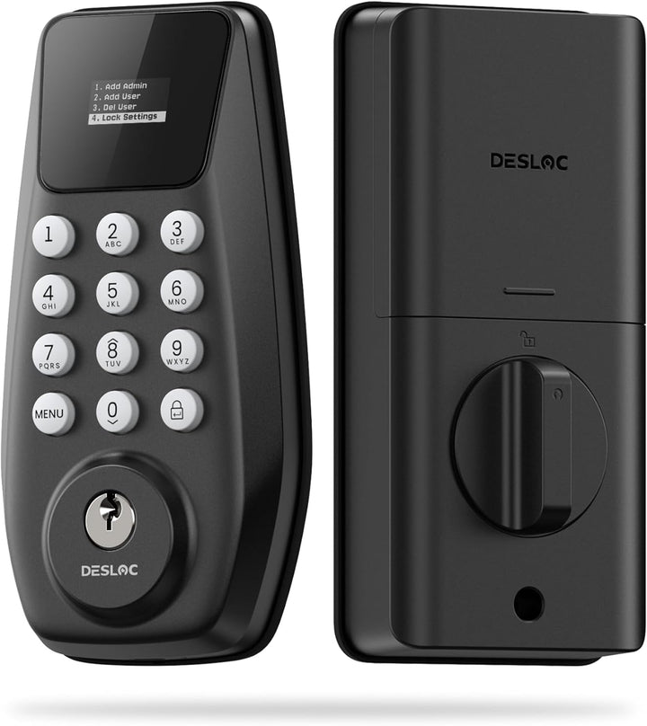 DESLOC Cerradura de puerta de entrada sin llave C100 con pantalla v...