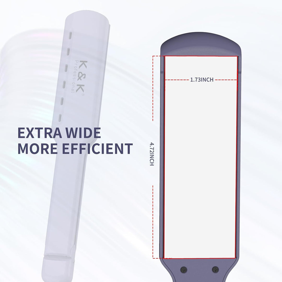 K&amp;K Plancha plana extra ancha con temperatura ajustable (290-45...