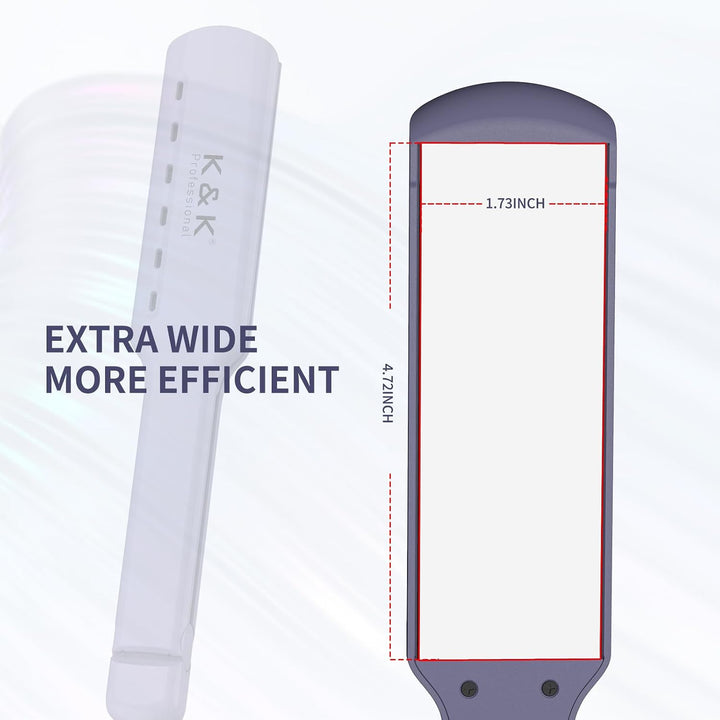 K&amp;K Plancha plana extra ancha con temperatura ajustable (290-45...