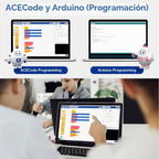 ACEBOTT STEM Kits de Robótica Científica para Adultos, Kit de Construcción de Robot Araña ESP8266, Control Remoto por Aplicación, Juguetes Educativos de Caminar y Rastrear Divertidos para Niños de 12+