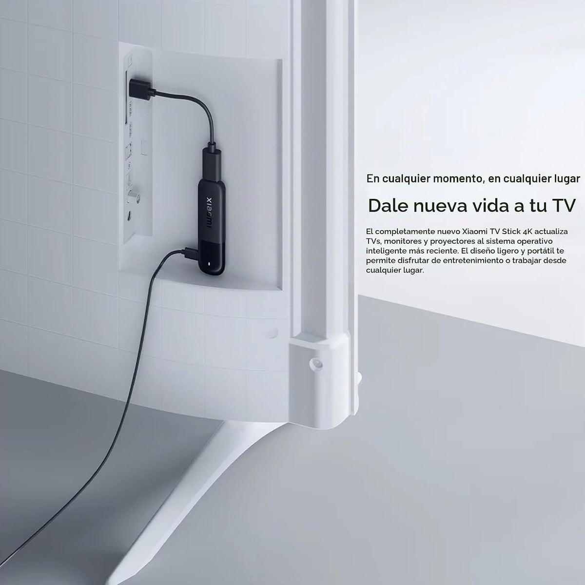 Xiaomi TV Stick 4K (2.ª generación) Dispositivo reproductor multimedia de transmisión Google TV Cast Dolby Vision HDR10+ Atmos Dual Band Wi-Fi 6 con control remoto por voz Bluetooth de 360°