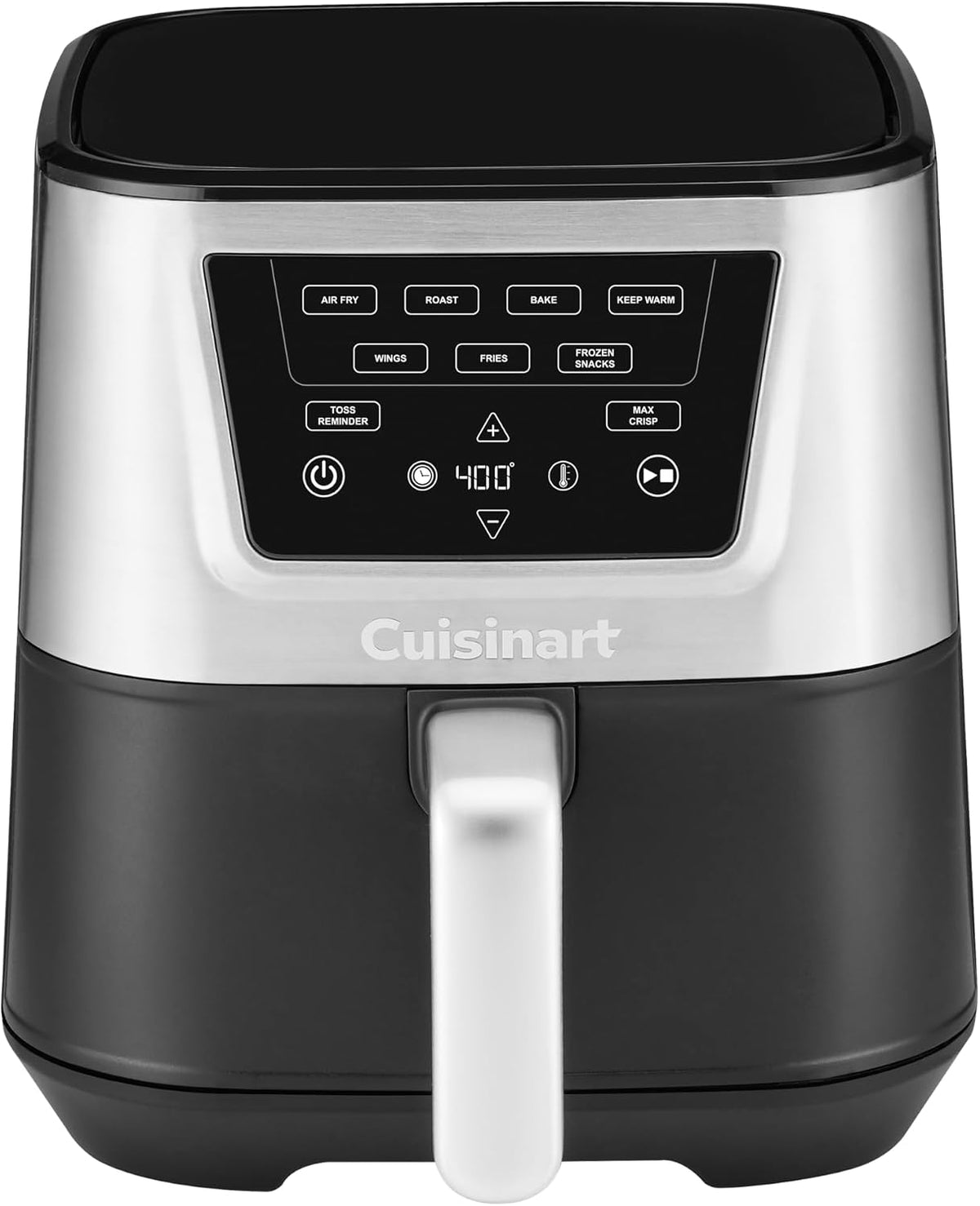 Freidora de aire Cuisinart, canasta grande de 6 cuartos de galón con 4 funciones de cocción para freír al aire, hornear, asar y mantener caliente, 3 ajustes preestablecidos, sin PFAS, piezas aptas