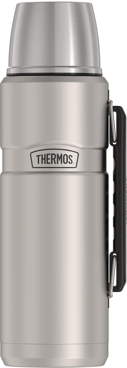 THERMOS Botella de bebidas con aislamiento de vacío King SK2010 de acero inoxidable, 40 onzas, acero inoxidable