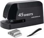 Engrapadora eléctrica para escritorio, engrapadora automática de 45 hojas de capacidad, engrapadoras eléctricas de oficina, grapadoras de CA de alta resistencia, uso de oficina con 1,000 grapas y