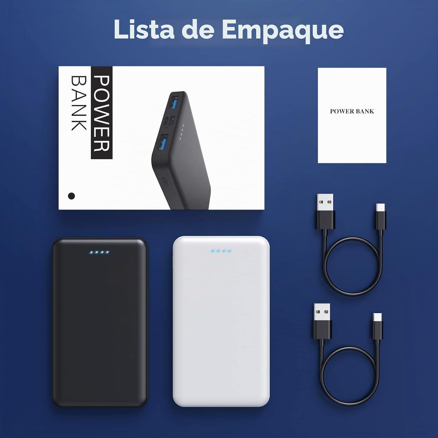 [Paquete de 2] Cargador Portátil Power Bank 10000mAh, Batería Exter...