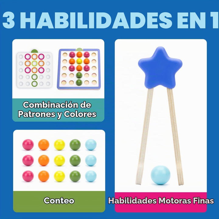 Educational Insights Tabla de madera con patrón y secuenciación, ju...