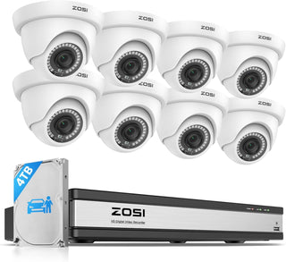 ZOSI H.265+ Sistema de cámaras de seguridad de 16 canales 1080p, DV...