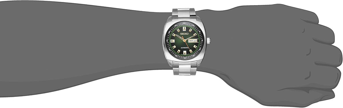 Seiko Reloj Automático para Hombre - Serie Recraft - Caja y Brazalete de Acero Inoxidable, Calendario Día/Fecha, Resistente al Agua 50m, y Reserva de Energía de 41 Horas