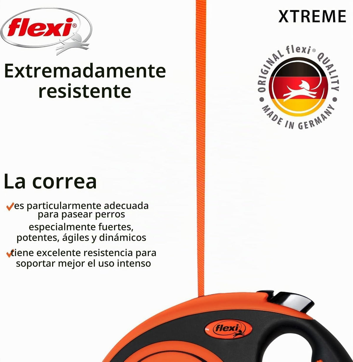 FLEXI® Xtreme - Correa retráctil para perro, pequeña, 16 pies