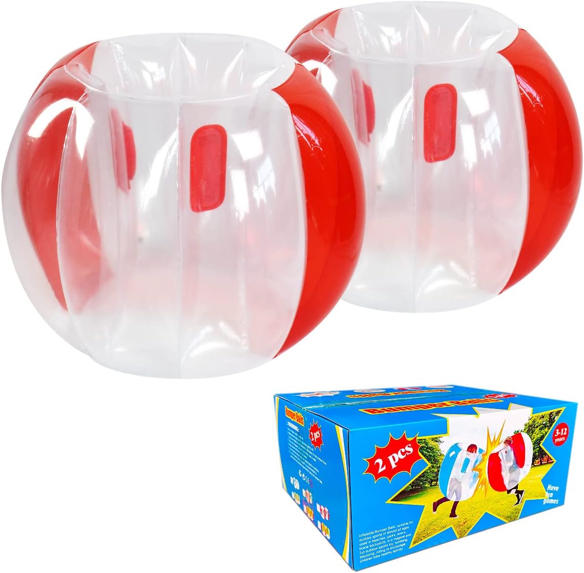 ZHUYNXIR 2 piezas de pelotas Sumo para niños, pelotas de parachoques para niños, pelota Sumo para niños, pelota de juego de césped para niños para juegos de equipo al aire libre para 3+ años (36