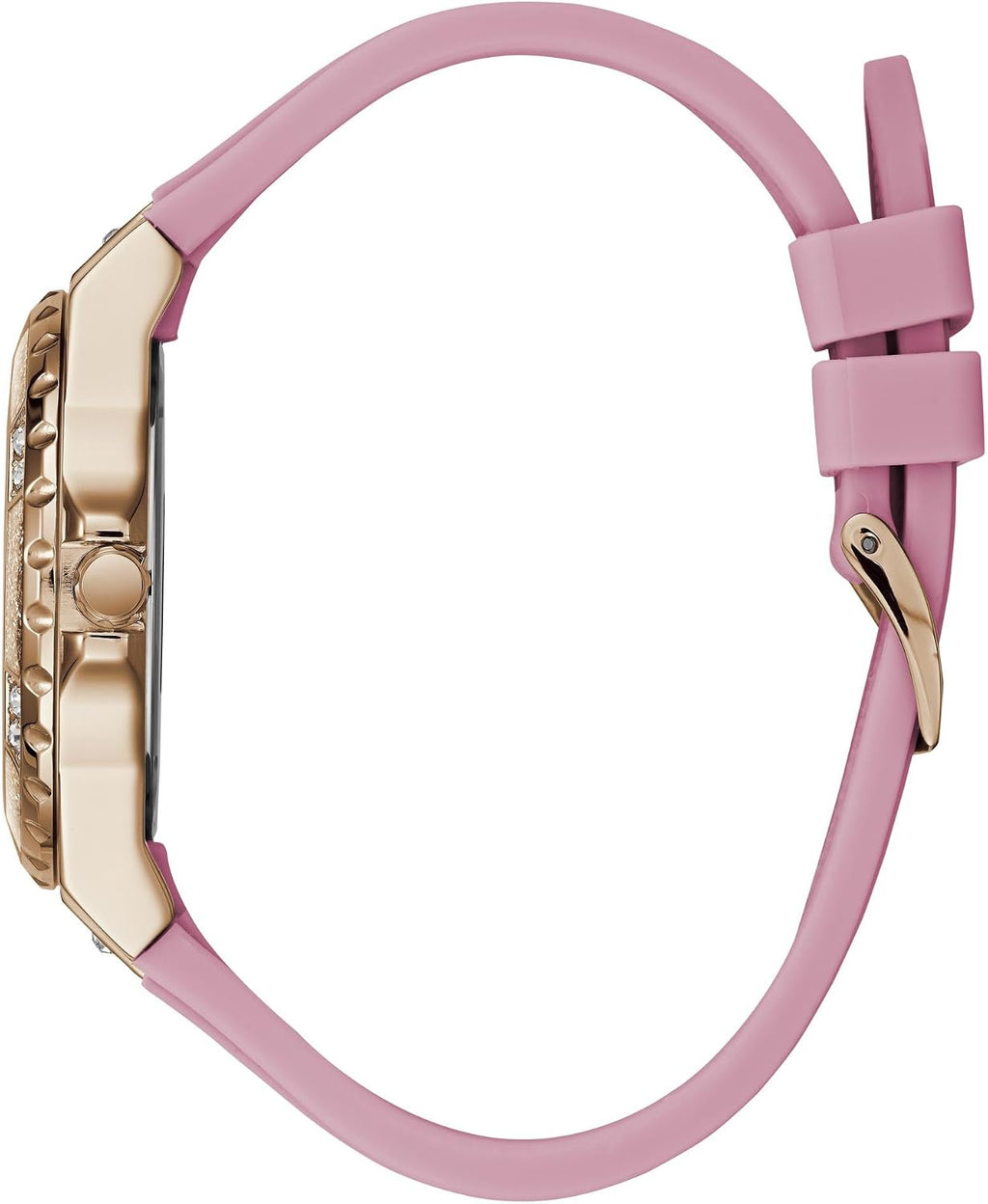 Guess - Reloj para mujer de acero inoxidable + silicona resistente a manchas
