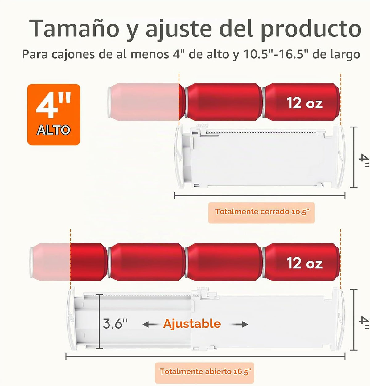 Lifewit Paquete de 9 Separadores de Cajón de 4" de Alto, Organizador de Cajones Ajustable para Ropa