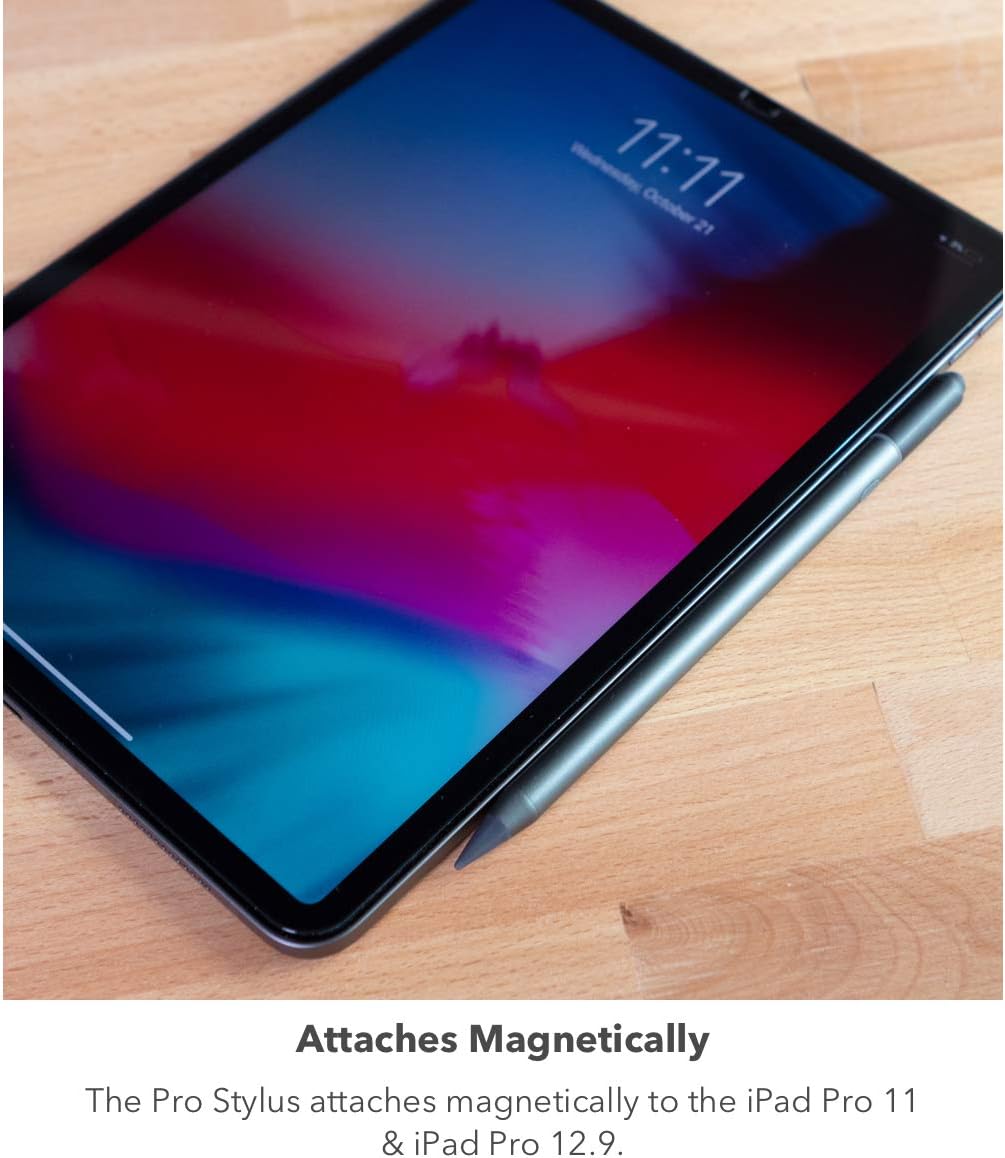 ZAGG Pro Stylus (Gen 1) para iPad Pro/Air/iPad/mini, emparejamiento Bluetooth, gris
