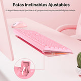 memzuoix Combo de teclado y mouse inalámbricos, juego ergonómico de...