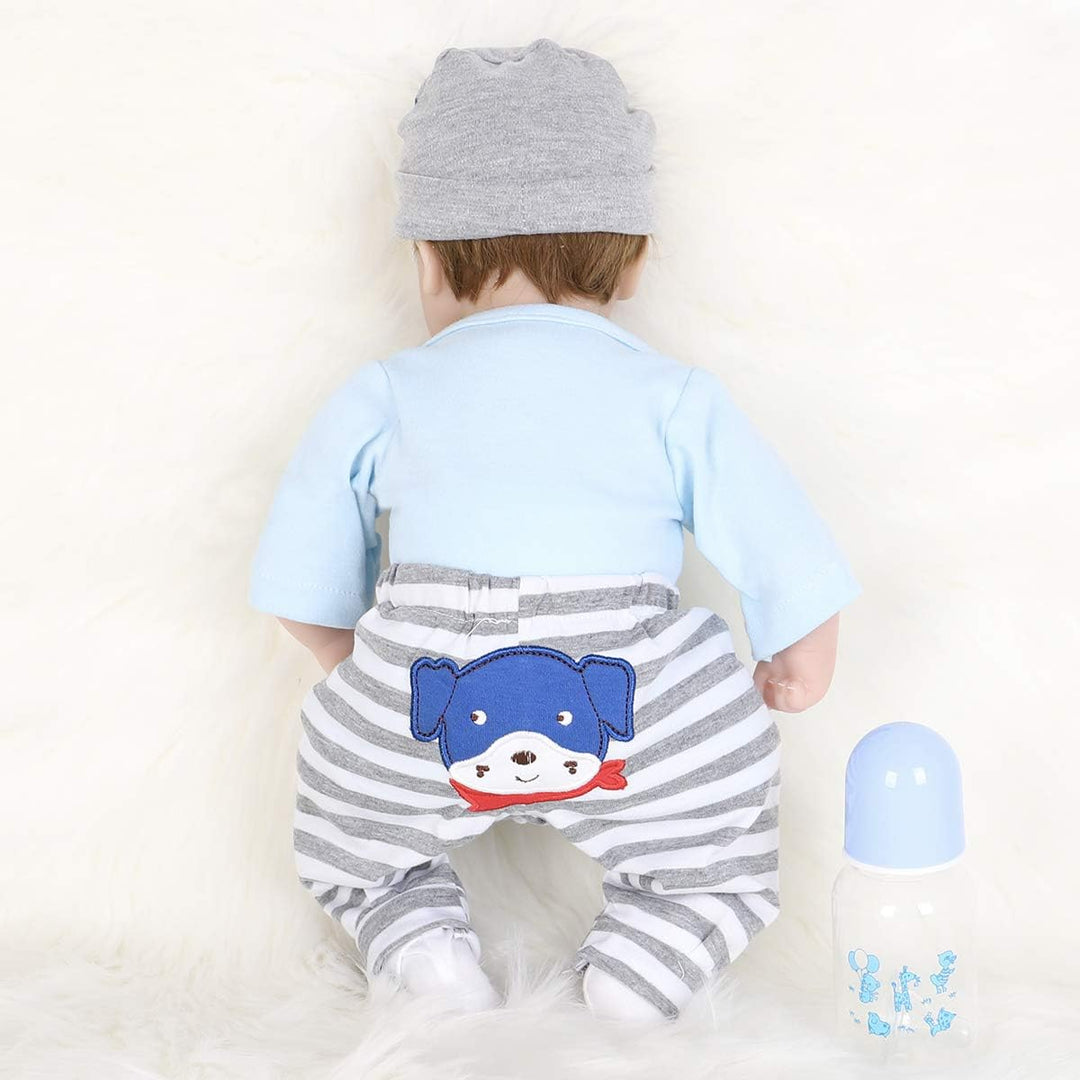ENADOLL Reborn Baby Doll realista de vinilo de silicona bebé azul p...