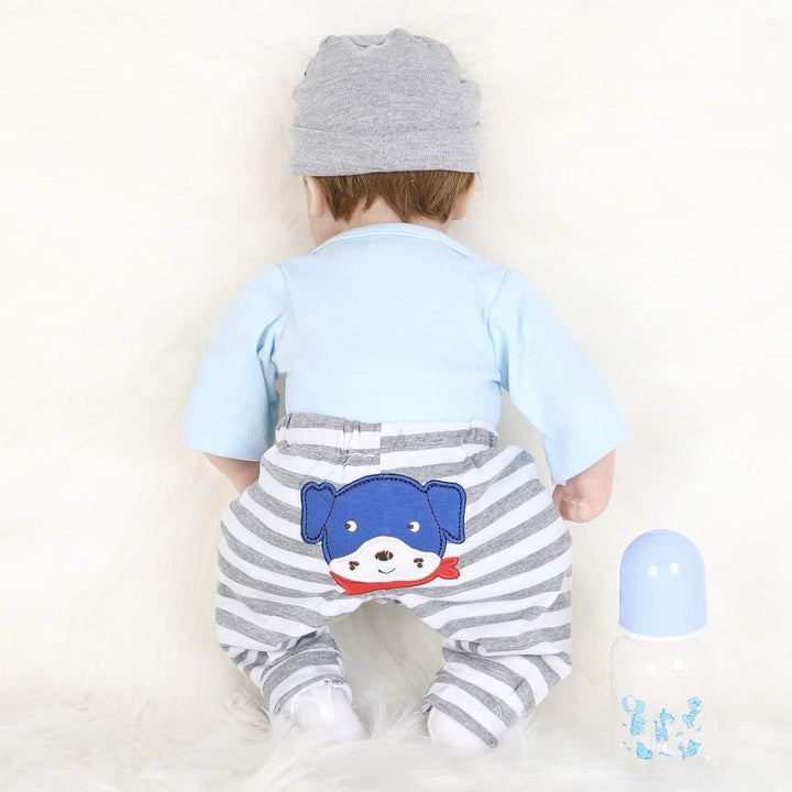 ENADOLL Reborn Baby Doll realista de vinilo de silicona bebé azul p...