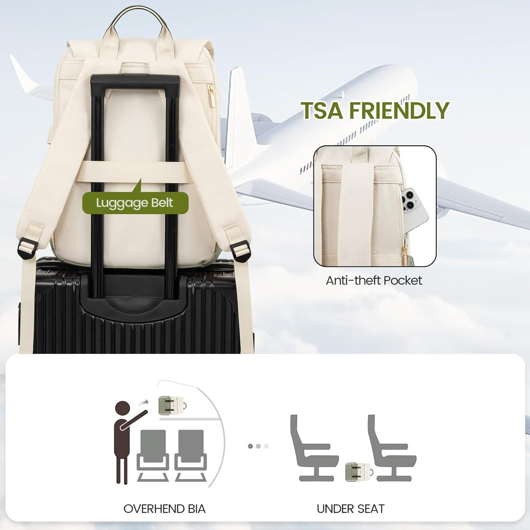 LOVEVOOK Mochila para computadora portátil para mujer, mochila de v...