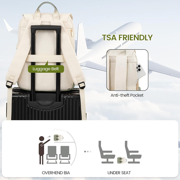 LOVEVOOK Mochila para computadora portátil para mujer, mochila de v...