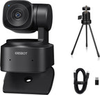 OBSBOT Tiny SE Cámara web PTZ 1080P con seguimiento por IA, con mini trípode