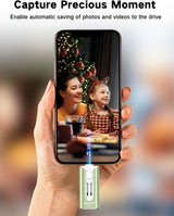 AUAMOZ Mini unidad flash de doble interfaz de 256 GB, memoria portá...