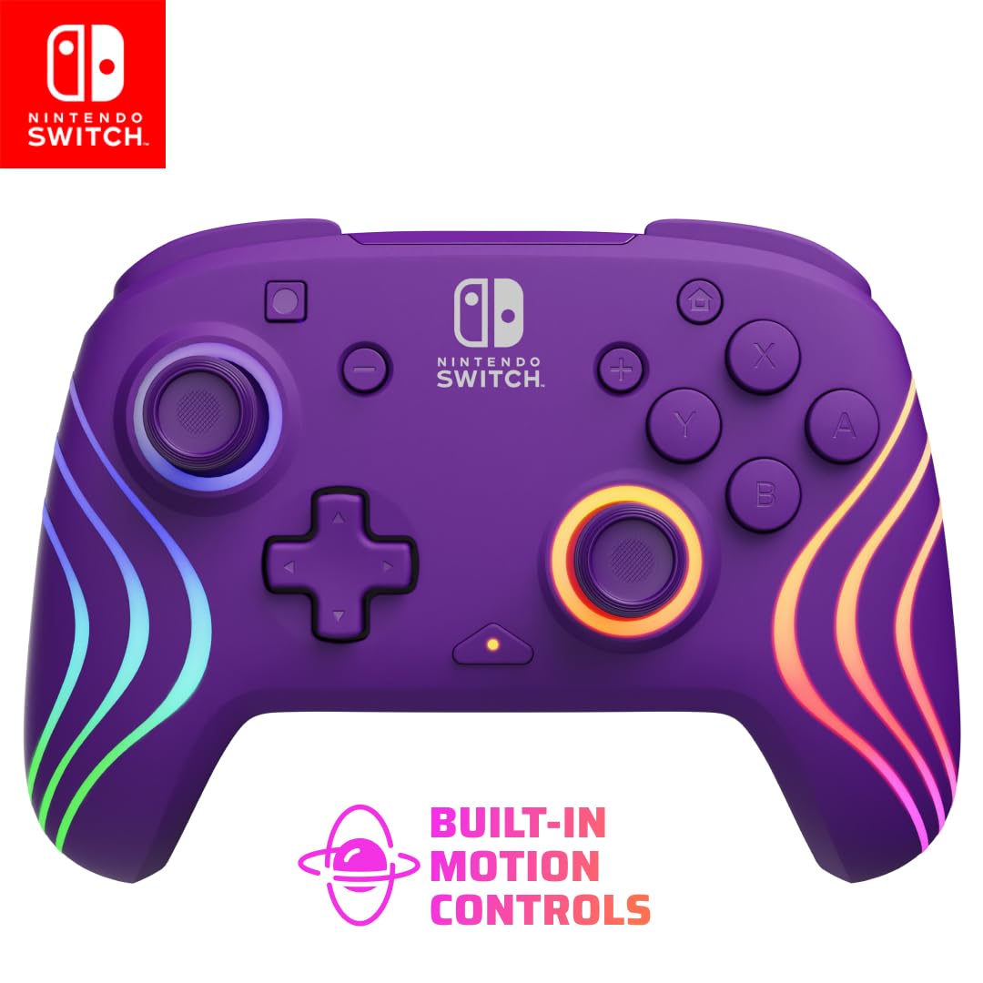PDP Gaming Afterglow Wave Wireless Nintendo Switch Pro Controller -...