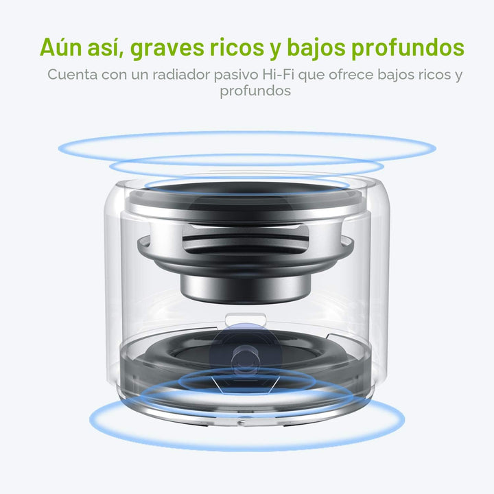 EWA - Minialtavoz Bluetooth A106 con estuche de viaje, radiador de...