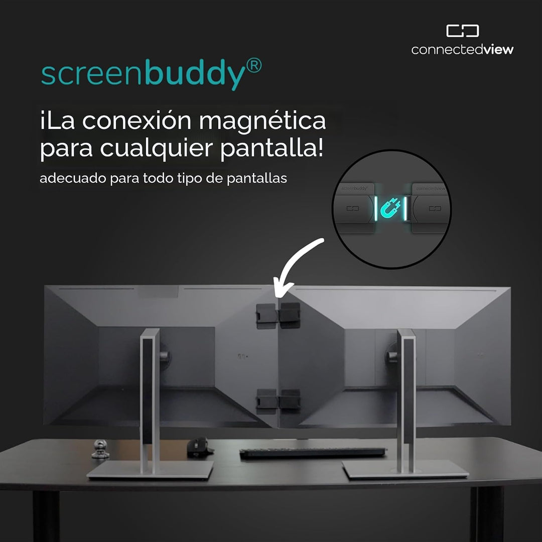 screenbuddy Set de 2, Conexión Magnética para Tus Pantallas, Adecua...