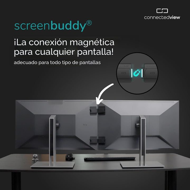 screenbuddy Set de 2, Conexión Magnética para Tus Pantallas, Adecua...