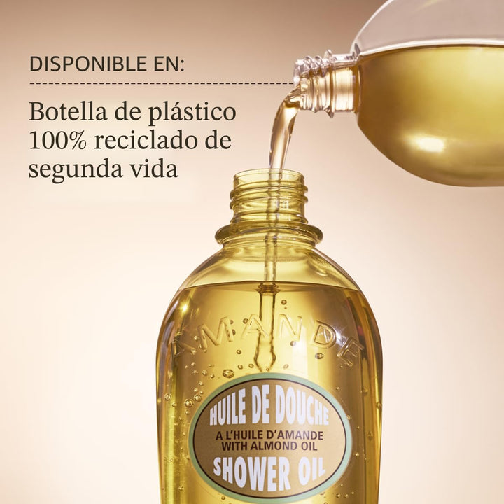 L'OCCITANE Aceite de ducha de almendra limpiador y suavizante,...