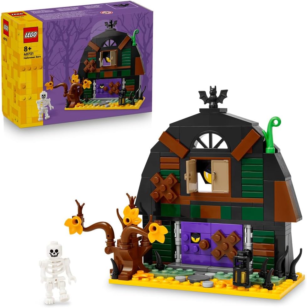 LEGO Set de juguete de construcción de granja de Halloween con esqu...