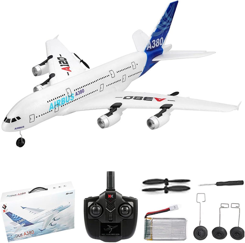 GoolRC RC Avión, WLtoys XK A120 A380 Avión modelo, Control remoto 3CH 2.4G Avión de ala fija EPP RTF Juguete para adultos