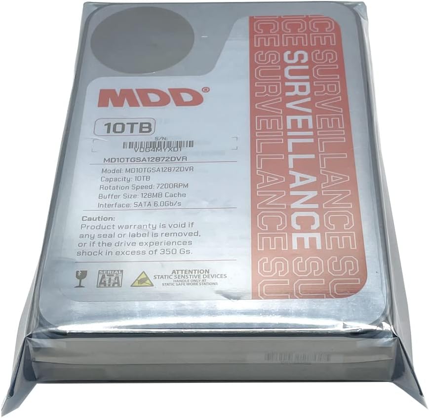 MDD (MDD10TSATA25672DVR) 10TB 7200RPM 256MB caché SATA 6.0Gb\/s 3.5...
